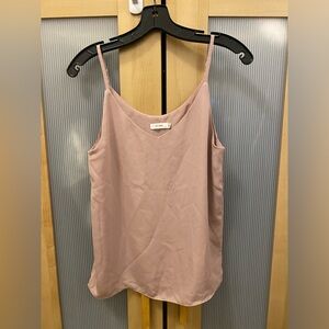 Pink silky tank top Size Small